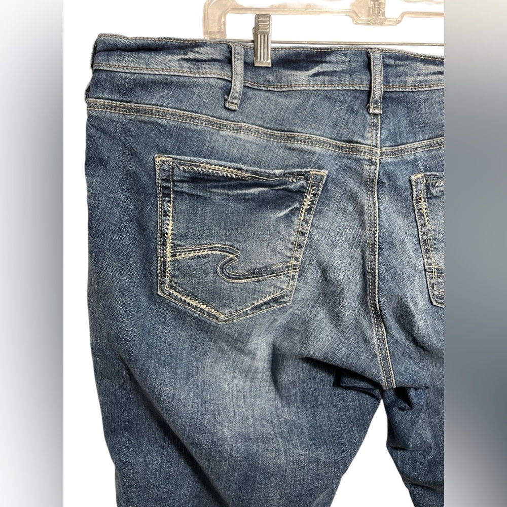 SILVER jeans sizeβ 20 Girlfriend Mid-Rise Slim Blue Jeans BEAUTIFUL π - Picture 7 of 12